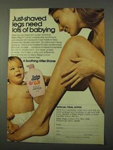 1972 Baby Magic Lotion Ad - Just-Shaved Need Babying - £14.78 GBP