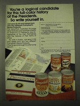 1972 Campbell&#39;s Beans Ad - A Logical Candidate - £14.48 GBP