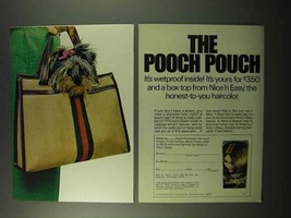 1972 Clairol Nice 'n Easy Hair Color Ad - Pooch Pouch - $18.49