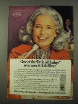 1972 Clairol Silk & Silver Color Ad - Jeanmarie Fagan - $18.49