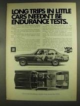 1972 Chevrolet Vega Ad - Long Trips in Little Cars - £14.57 GBP