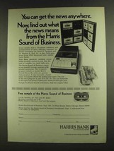 1972 Harris Bank Ad - Get The News Anywhere - £14.55 GBP