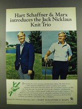1972 Hart Schaffner &amp; Marx Jack Nicklaus Knit Trio Ad - £14.55 GBP