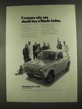 1972 Honda Sedan Ad - 9 Reasons Why You Should Buy - £14.46 GBP