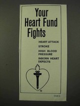 1972 Heart Fund Ad - Your Heart Fund Fights - £14.86 GBP