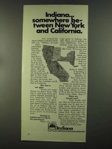 1972 Indiana Department of Commerce Ad - Somewhere - $18.49