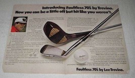 1970 Faultless 70's Golf Clubs by Lee Trevino Ad - £14.52 GBP