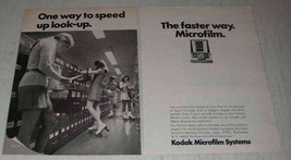 1970 Kodak Microfilm Systems Ad - Speed Up Look-Up - £14.57 GBP