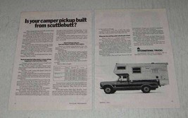 1971 2-page International 1210 Camper Special Pickup Ad - $18.49