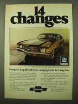 1971 Chevrolet Chevy Chevelle Ad - 14 Changes - £14.78 GBP