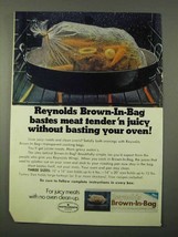 1972 Reynolds Brown-in-Bag Ad - Bastes Meat - £14.73 GBP