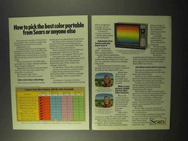 1972 Sears Television Ad - Pick Best Color Portable - $18.49
