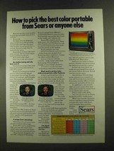 1972 Sears Model 41881 TV Ad - Best Color Portable - $18.49