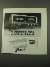 1972 Zenith Luminar Model C472W Clock Radio Ad - £14.78 GBP