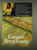 1973 Cannon Windsor Park Linens Ad - £14.78 GBP