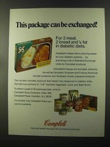 1973 Campbell&#39;s Soup and Swanson Dinner Ad - Exchanged - £14.55 GBP