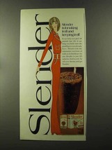 1973 Carnation Slender Ad - Taking it Off - £14.55 GBP
