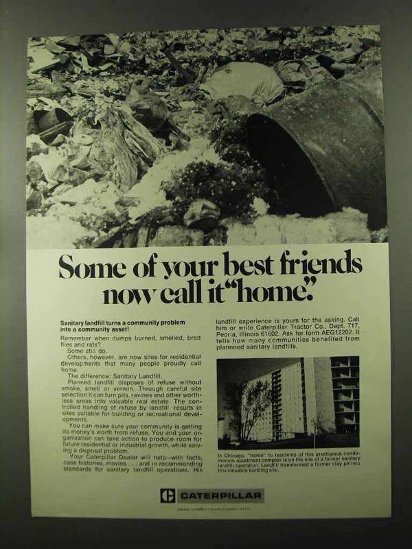 1973 Caterpillar Tractor Co. Ad - Your Best Friends - $18.49