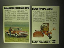 1972 Dodge Adventurer Pickup Truck Ad - All-New - £14.55 GBP