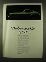 1973 Datsun 240-Z Car Ad - The Sensuous Car - $18.49