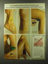 1973 Gillette Lady Sure Touch Razor Ad - Sensitive Body - $18.49