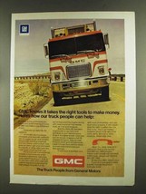 1972 GMC Astro 95 Truck Ad - Right Tools to Make Money - $18.49