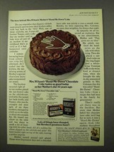 1972 Hershey's Cocoa and Baking Chocolate Ad - Cake - $18.49