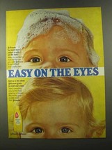 1973 Johnson's Baby Shampoo Ad - Easy on the Eyes - £14.52 GBP