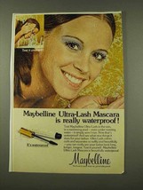 1973 Maybelline Ultra-Lash Mascara Ad - Waterproof - £14.69 GBP