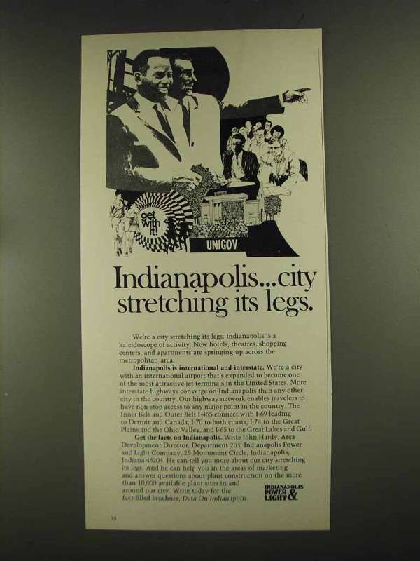 1972 Indianapolis Power & Light Ad - Stretching Legs - £14.60 GBP