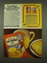 1973 Nestle Hot Cocoa Mix Ad - If You Like Chocolate - $18.49