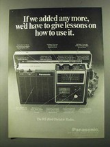 1973 Panasonic RF-1060 Portable Radio Ad - Give Lessons - £14.74 GBP