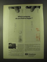 1973 Pitney-Bowes Postage Meters Ad - Which Bigger? - £14.45 GBP