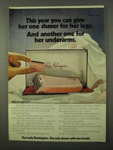 1972 Lady Remington Shaver Ad - One For Legs - £14.78 GBP