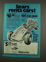 1973 Sears Rent a Car Ad - Sears Rents Cars! - $18.49