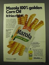 1972 Mazola Corn Oil Ad - French Fried Potatoes - £14.53 GBP