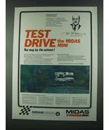 1972 Midas Mini Motor Home Ad - Test Drive - £14.78 GBP