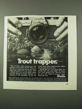 1972 Minolta SR-T 101 Camera Ad - Trout Trapper - £14.78 GBP