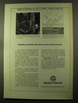 1973 Western Electric Ad - Etch Printed Circuits - £14.54 GBP