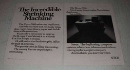 1973 Xerox 7000 Copier Ad - Incredible Shrinking - £14.49 GBP