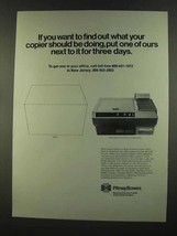 1972 Pitney-Bowes Copier Ad - Want to Find Out - £14.45 GBP