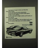 1972 Plymouth Duster Coupe Ad - More Car than Maverick - £14.78 GBP