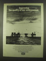 1972 Texaco Oil Ad - Improving Quality of Environment - £13.89 GBP