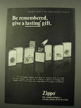 1972 Zippo Lighter Ad - Give a Lasting Gift - $18.49