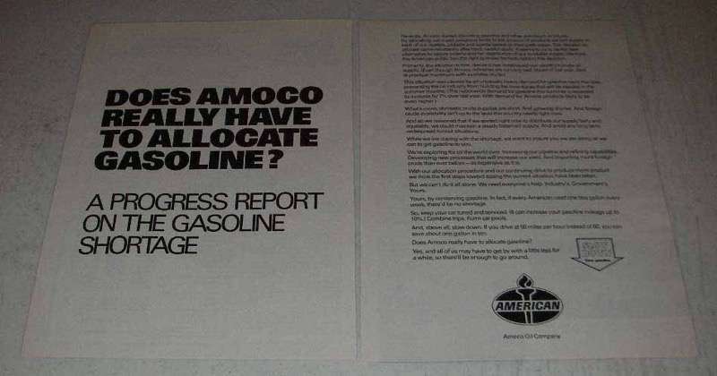 1973 American Oil Ad - Have to Allocate Gasoline? - $18.49