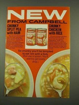 1973 Campbell&#39;s Chunky Soup Ad - Split Pea with Ham - $18.49
