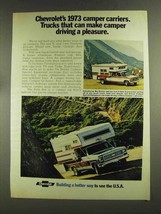 1973 Chevrolet Fleetside & Big Dooley Truck Campers Ad - $18.49