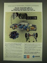 1973 Chrysler Corporation Ad - Engineering Differences - £14.53 GBP