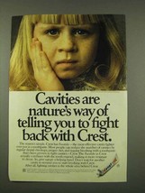 1973 Crest Toothpaste Ad - Cavities Are Nature's Way - £14.50 GBP