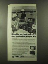 1973 Hitachi CU-100, CB-2131 and CA-520 Televisions Ad - £14.78 GBP